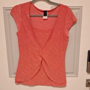 Wrapper Coral Leaf Pattern Blouse